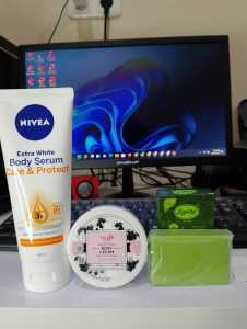 New Paket Viral Pemutih Badan / Wub body cream 100g / Nivea Body Serum 180ml / Sabun Pyary Nalpamara 75g 100% ORIGINAL BPOM