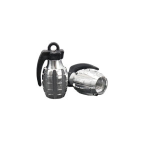2pcs Grenade Tire Valves Caps Aluminum Alloy Metal Valves Nozzles Car Motorcycles Bike Universal Tyre Dustproof Cap Accessories