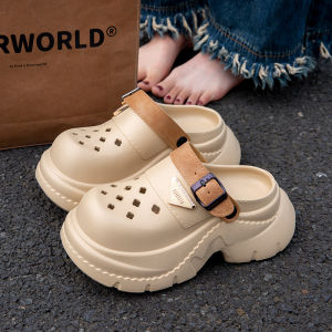 Free Shipping New Women’S Platform Clogs With Thick Soles Perfect For Summer Wear Featuring A Non-Slip Design And Suitable For The Beach