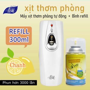 Máy Xịt Phòng Tự Động Kèm Bình Xịt,Hương Thơm Dịu Nhẹ,8 Mùi Lõi Thay,Bình Refill(Lõi Thay Thế Máy Xịt 300ml)