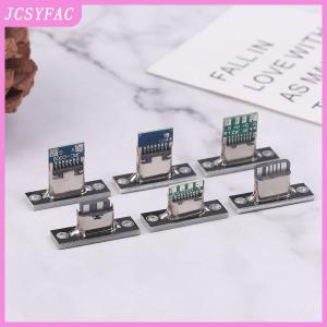 JCSYFAC  5Pcs USB 3.1 Type C Socket With Screw Fixing Plate Type-C USB Jack 3.1 Type-C 2Pin 4Pin Female Connector Jack Charging Port