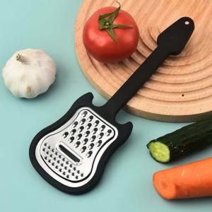 FFBH Stainless Steel Food Graters Original Funny Creativie Guitar Vegetable Graters Household Multifunctional Kitchens Utensils B8T9H