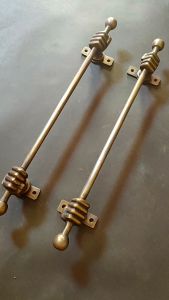 Handle Pintu Rumah Kuningan Motif Tangan Kecil Antik 37 cm 2 pcs