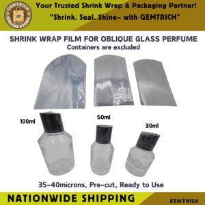 200pcs Shrink Wrap Plastic Packaging Shrinkable Plastic Sealer Film for Perfume Oblique Glass Bottle