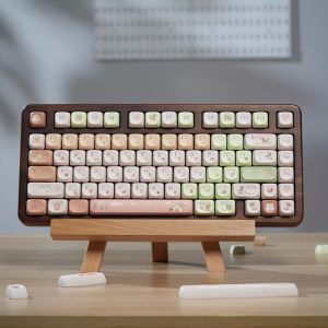 【ONLY KEYCAP】Forest House Keycap 142 Keys MOA Profile PBT Sublimation Cute Cartoon Anime Girl Personalized Key cap For Cherry MX Switch Mechanical Keyboard wooting Keychron/RK61/GK61/Anne Pro 2
