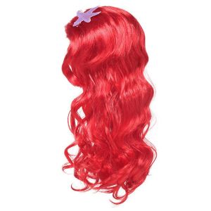 Anime Mermaid Princess Anna Wigs Red Hair Girls Braid Dress Up Cosplay Wigs With Starfish Hairpin