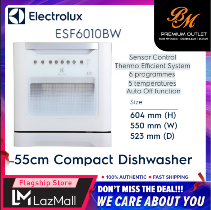 ELECTROLUX ESF6010BW DISHWASHER 55CM FREE STANDING WITH