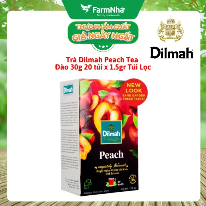Trà Dilmah Peach Tea 30g 20 túi x 1.5g Túi lọc - Trà Đào, Tinh hoa trà Sri Lanka