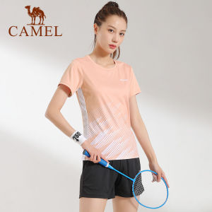 Camel 2 Bộ Đồ Thể Thao Ngắn Tay Nhanh Khô Cho Nữ Bộ Đồ Chống Nắng Thoáng Khí UPF50 +