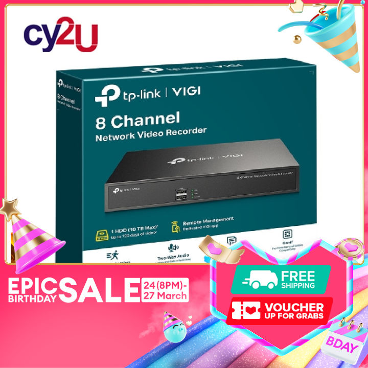 TP-Link VIGI NVR1008H VIGI 8 Channel Network Video Recorder