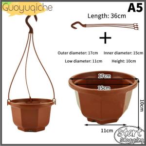 【Guoyuqiche】🔥🔥🔥 ตะกร้าพลาสติกห้อยกระถางต้นไม้พืชอวบน้ำภาชนะใส่ดอกไม้ตกแต่งสวนในบ้าน