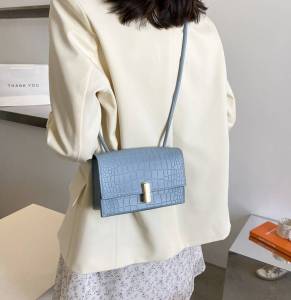2021 Summer New Korean style Western style Stone Grain Small Square Bag Simple Casual One-shoulder Messenger Female Bag