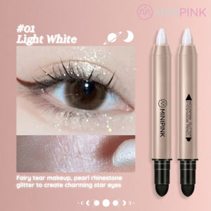 MINIPINK Moonpink Glitter Eyeshadow Pencil Shimmer Pigmented 6 Colors Makeup Waterproof MP068