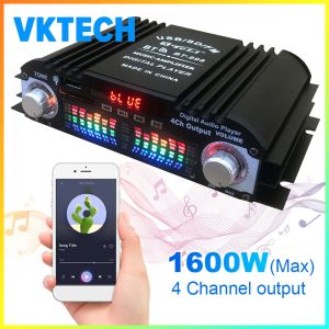 Powerful 1600W Car Amplifier with Bluetooth and USB Support for Rich Audio Output in Vehicles