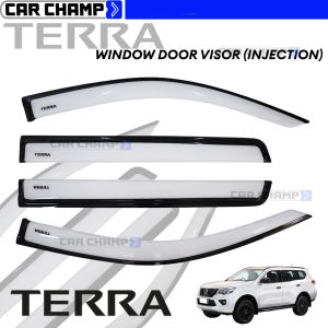 Nissan Terra 2018 to 2025 INJECTION Window Door Rain Visor BLACK WHITE Thailand Quality