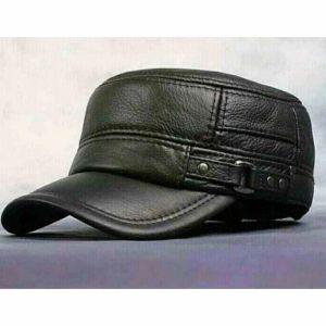 Topi Kulit Asli Pria Dewasa | Topi Murah | Topi Baseball Kulit | Topi Komando Garut Warna Putih