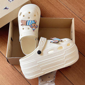 [Free Shipping] 9Cm Wedding Clogs A Must-Have For Wedding Photoshoots Thick-Soled Height-Increasing And Perfect For Wearing Outside