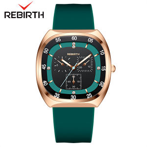 REBIRTH Jam Tangan Wanita Original Berlian Kasual Kuarsa Tali Silikon Anti Air Jam Tangan Cewek COD
