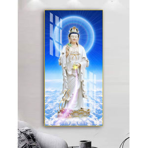 Tranh Laminate Tráng Gương - Tranh Treo Tường Quan Âm Bồ Tát 02