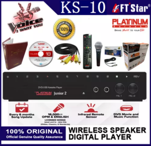 The Platinum Karaoke KS-10 Plus Junior 2 Player with 20000++ songs / Free Platinum wired Microphone