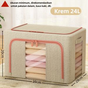 kotak penyimpanan baju storage box Bisa dilipat box baju tahan air tempat penyimpanan Mainan buku box penyimpanan serbaguna