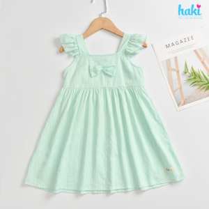 Đầm bé gái cổ vuông tay cánh tiên HAKI váy bé gái đầm mùa hè cho bé gái váy hè đầm thiết kế cho bé HK525 (10-27kg)