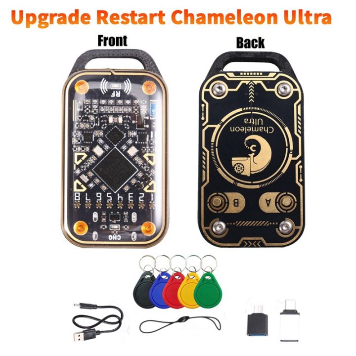 XUJIAN Chameleon Ultra Kontaktloser Smartcard Emulator, RFID Smart Chip Lesegerät 3 X CUID/UID Schlüsselbund, Kompatibel mit NFC Lese /Schreibgerät