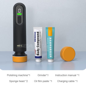 SEAMETAL Car Polish Machine Scratch-Resistant Glass Oil Film Remover 12000RPM Copper Motor LED Display 3 Adjustable Gear Power