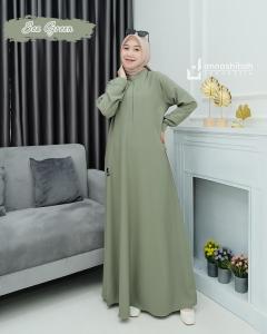 GAMIS ABAYA POLOS ZUNEEY EXSLUSIVE ANNASIHAH/COD/ABAYA HITAM HAWA ITYCREPE