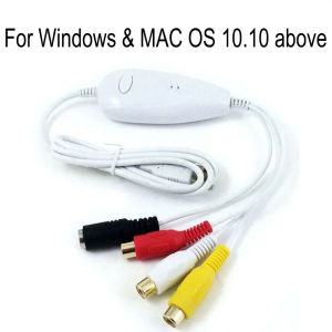 USB 2.0 UVC Audio Video Capture Card Analog Video Record for V8 Hi8 VHS Player Camcorder AV Camera for Windows Win7 Win10 MAC