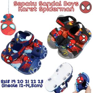 SEPATU SANDAL BAYI LAKI MURAH IMPORT FLIP FLOP ANAK KARET SPIDERMAN