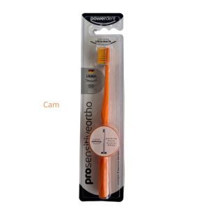 Bàn chải niềng răng Powerdent prosensitive ortho siêu mềm có rãnh giữa vệ sinh răng niềng chuyên dụng - Dinh Dinh