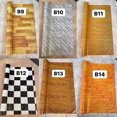 Alas Lantai Karpet Plastik (lebar 120cm) Motif Kayu / Tikar Vinyl Meteran Multifungsi Taplak Meja