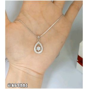 Kalung Perak Asli 925 & Lapis Emas Putih Wanita