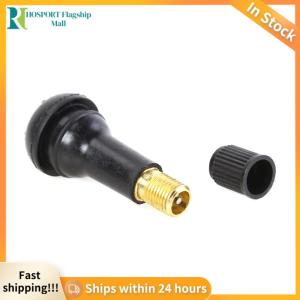 【HFM】 100pcs TR-413 Snap In Short Black Rubber Valve Stems TR413 Tubeless Valves