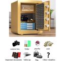 Safe Box Electronic Password Safe Steel Safe Deposit Anti-theft Alarm Safe For Home Office. 
