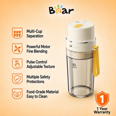 Bear Baby Food Processor 400W Mini Blender and Food Chopper with 3 Racks for Infant Complementary Food Meat and Grinding