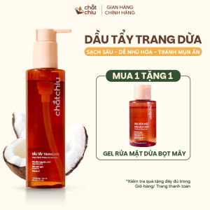 Dầu tẩy trang sạch sâu dịu nhẹ giảm sợi bã nhờn Chắt Chiu từ dừa 200ml