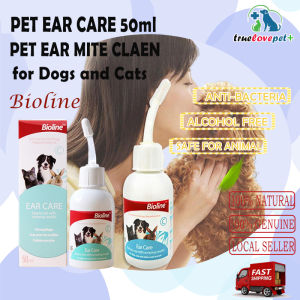 BIOLINE Ear Cleaner for Dog and Cat 50ml Ear Cleaning Remove Odor Kill Bacteria