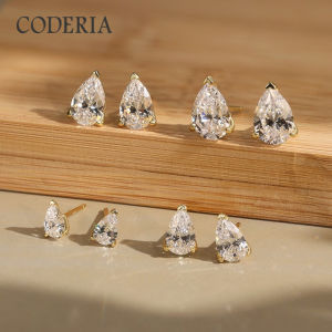 Certified 1CT 2CT Pear Cut D VVS1 Moissanite Earrings for Women 18k Gold Plated Jewelry 100% Sterling Silver 925 Ear Studs2026