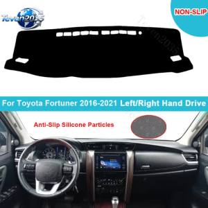 Flannel Suede Polyester Car Dashboard Cover Dash Mat For Toyota Fortuner 2016 2021 Vanguard Dashmat Carpet Cape Protector 2020