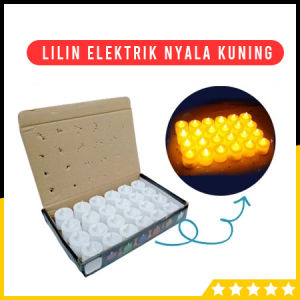 Lilin Mini Led Elektrik Nyala Kuning