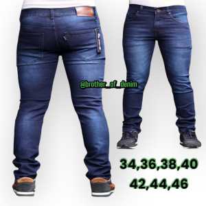 SUPER JUMBO CELANA JEANS PRIA SLIMFIT SKINNY BAHAN MELAR UKURAN BIG SIZE 34 36 38 40 42 44 46