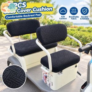 4 Pcs Universal 3 Wheel Ebike Seat Cover Cushion Comfortable Backrest Pad Fits Nwow Electric Tricycle All Season