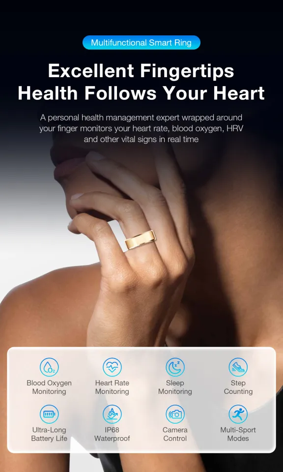 Aolon Gen3 Smart Ring Multifunctional Waterproof Fitness Heart