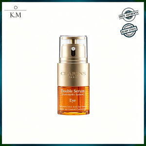 Clarins Double Serum Eye 20ml – 2-in-1 Gel-Cream Eye Serum with 1/3 Hydrolipidic + 2/3 Hydric System Absorbs Fast Non-Greasy