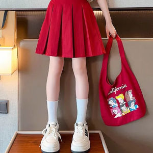 ALENA Baju Set Budak Perempuan Baby Girl Pants Kids Skirt Girl Girls Summer Skirt Suit 2025 new year Girls Thin Short-sleeved T-shirt College Style Pleated Skirt Childrens Clothing