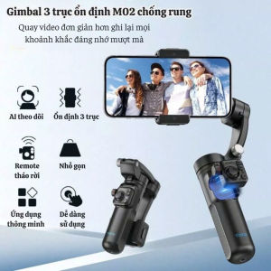 Gimbal Chống Rung Cho Điện Thoại TOKQI M02 3 Trục- Tay Cầm Chống Rung Xoay 360 Độ Cho Mọi Dòng Điện Thoại Phóng To Thu Nhỏ Dễ Dàng Gậy Vlog Chụp Ảnh Quay Phim Tự Động Căn Chỉnh
