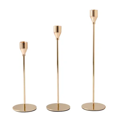 3 ชิ้น เชิงเทียนวินเทจ Modern Candlestick Holders Ornament Centerpiece Holiday Decoration เชิงเทียน เชิงเทียนยุโรป เชิงเทียนตกแต่งโต๊ะอาหาร ของตกแต่งคาเฟ่ สไตล์ยุโรป