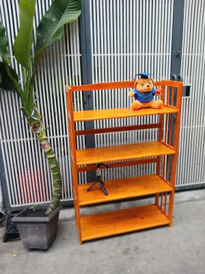 Kệ sách 4 tầng sâu 28cm ngang 80cm cao120cm gỗ cao su bóng đẹpmàu cherry đã xử lý tẩm sấy chống mối mọt bền hơn nhiều so với gỗ thông và MDF. Đa năng dễ di dời.tháo ráp.